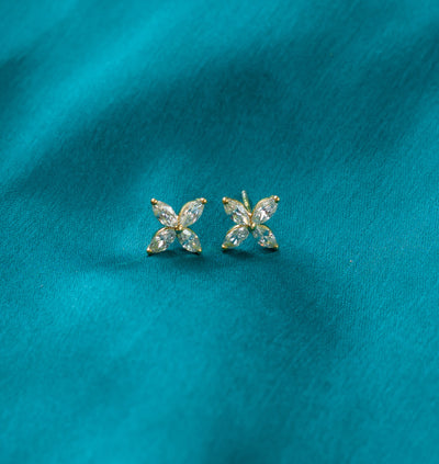 floral stud earrings