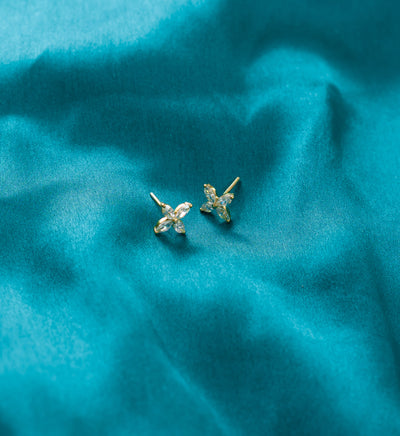 floral stud earrings