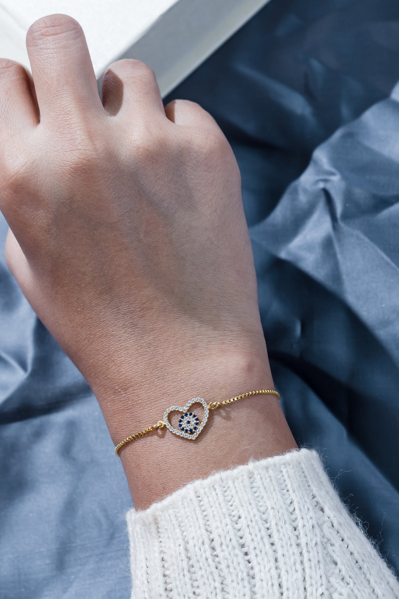 Heart Evil Eye Bracelet