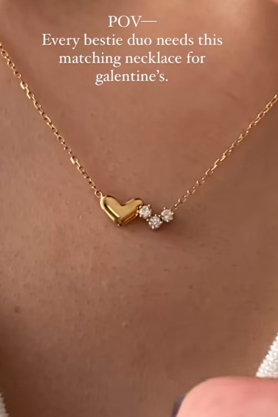 galentine heart pendant