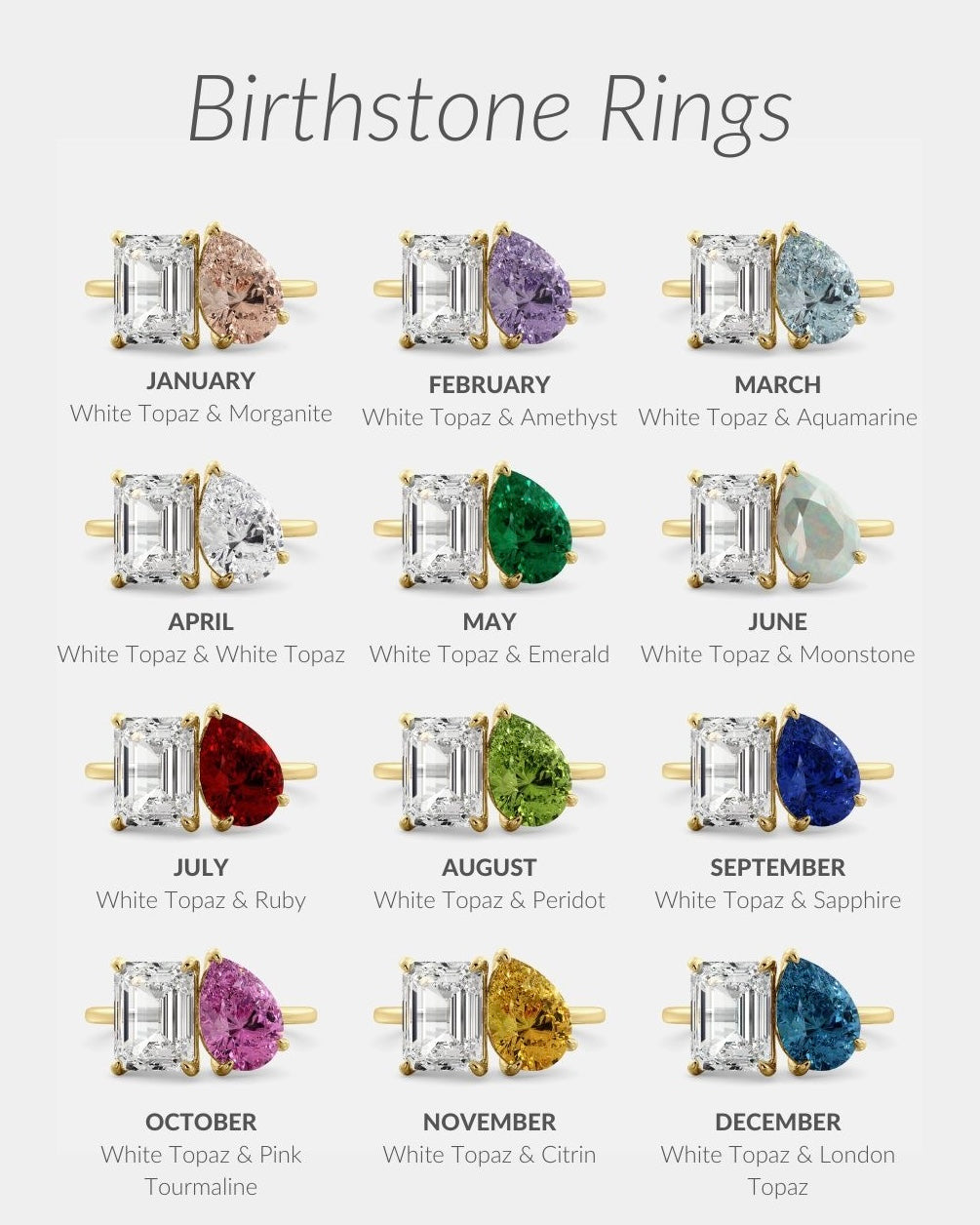 toi et moi ring birthstone