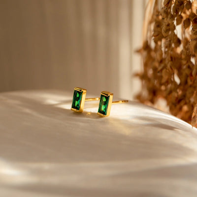 Birthstone Bugutte Stud Earrings