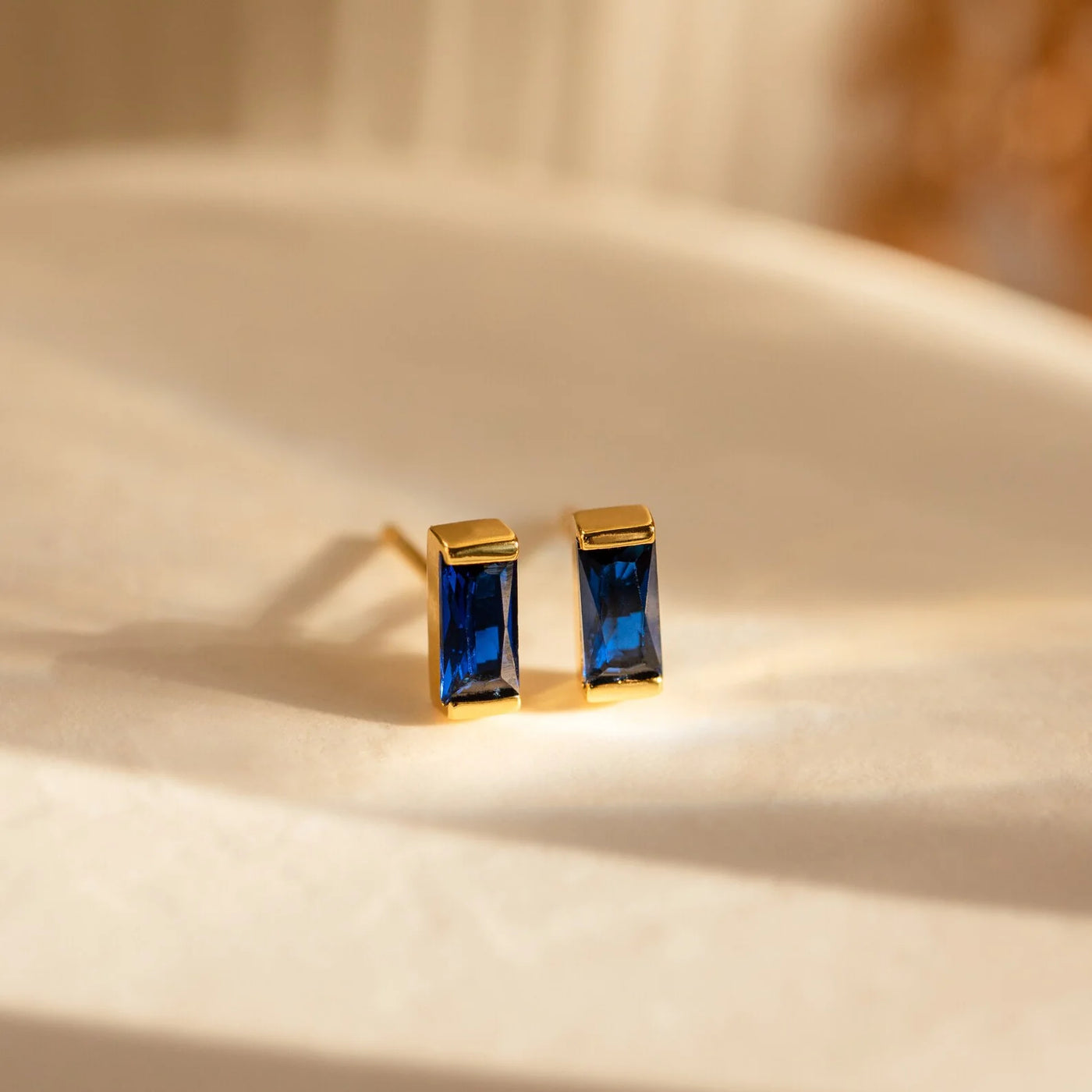 Birthstone Bugutte Stud Earrings