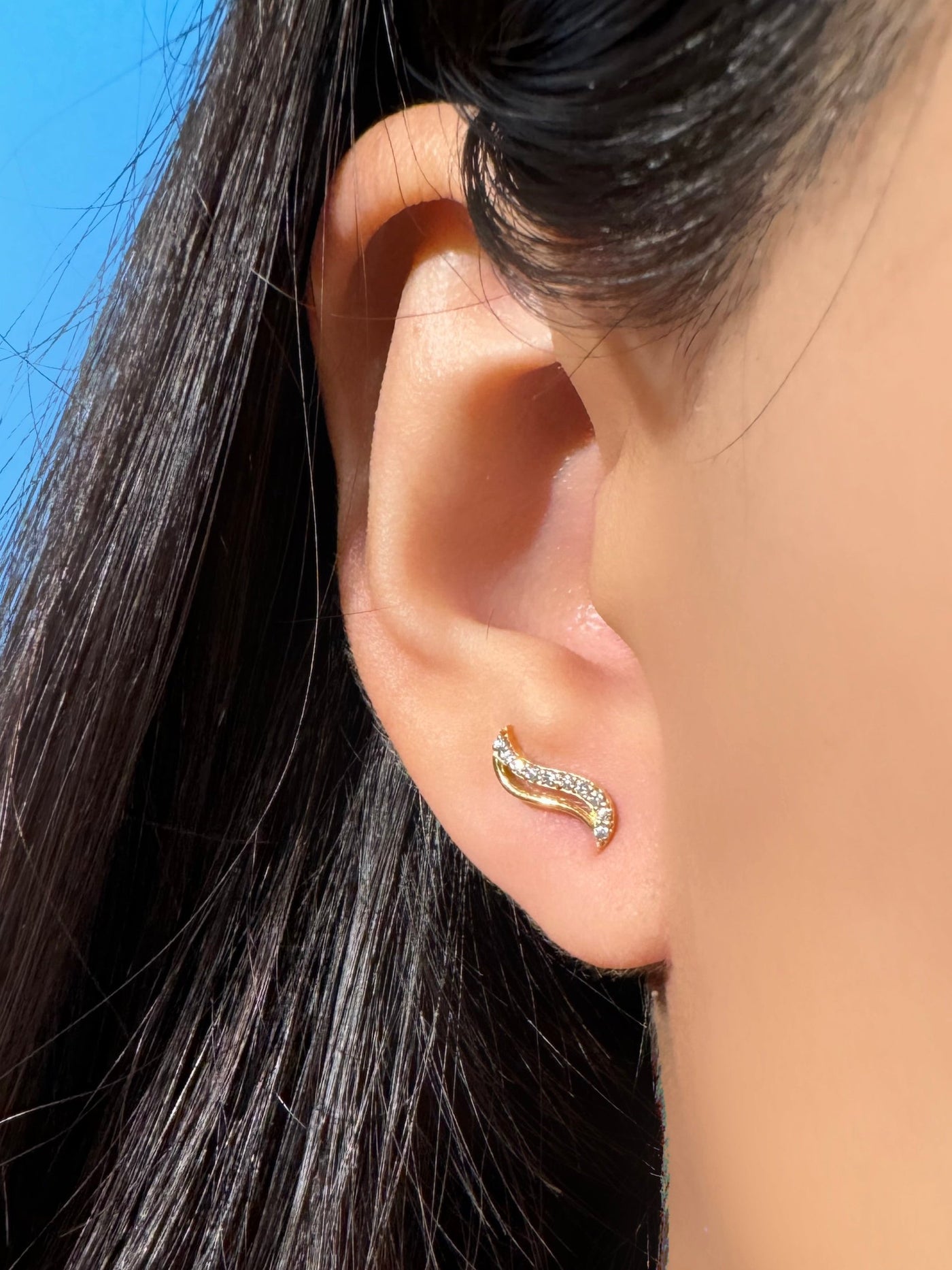 mini climber earrings