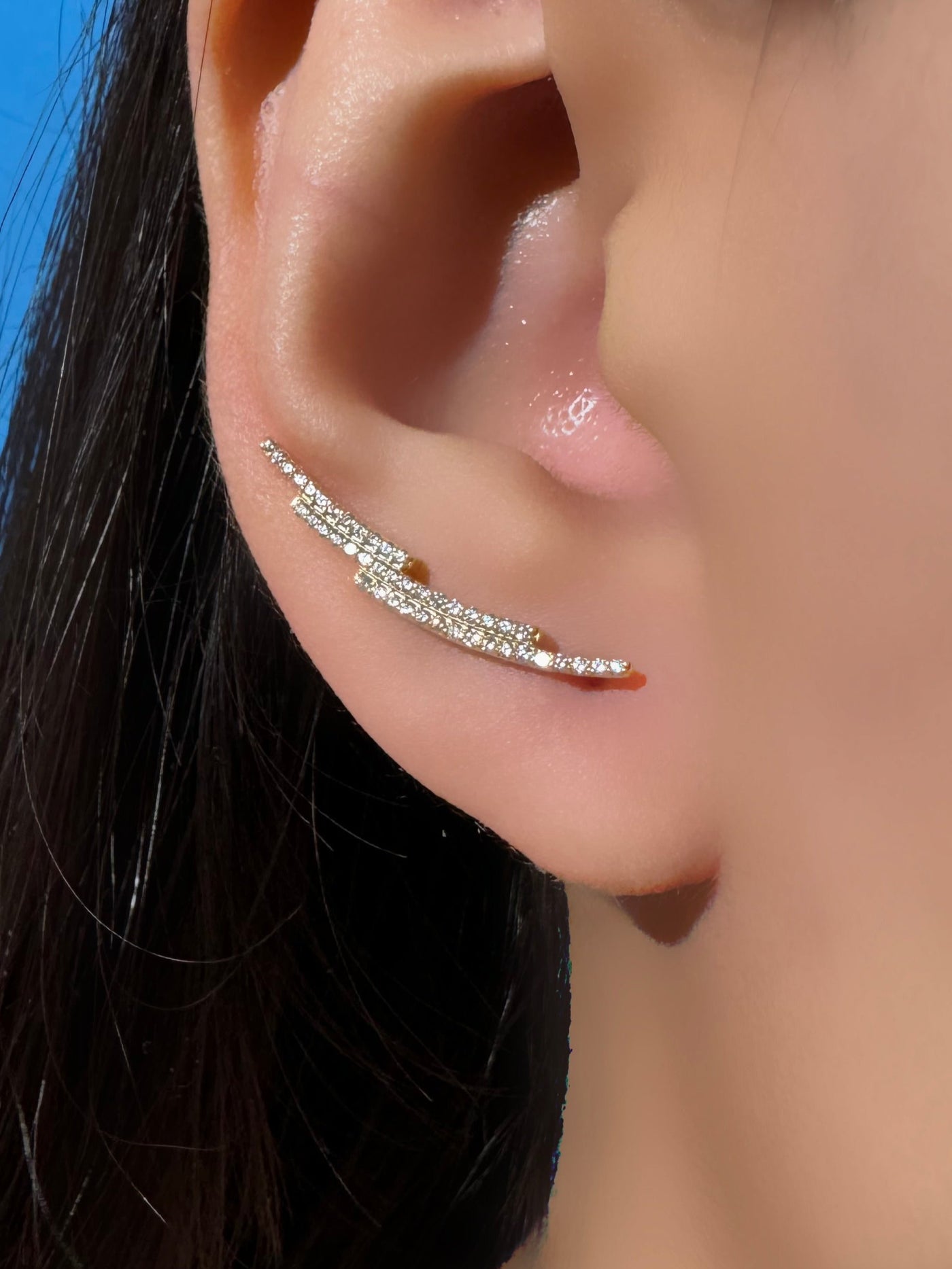 over the top climber earrings