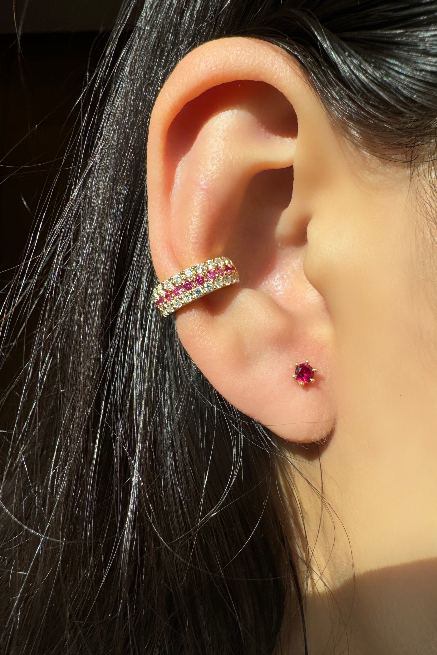 ruby earcuffs