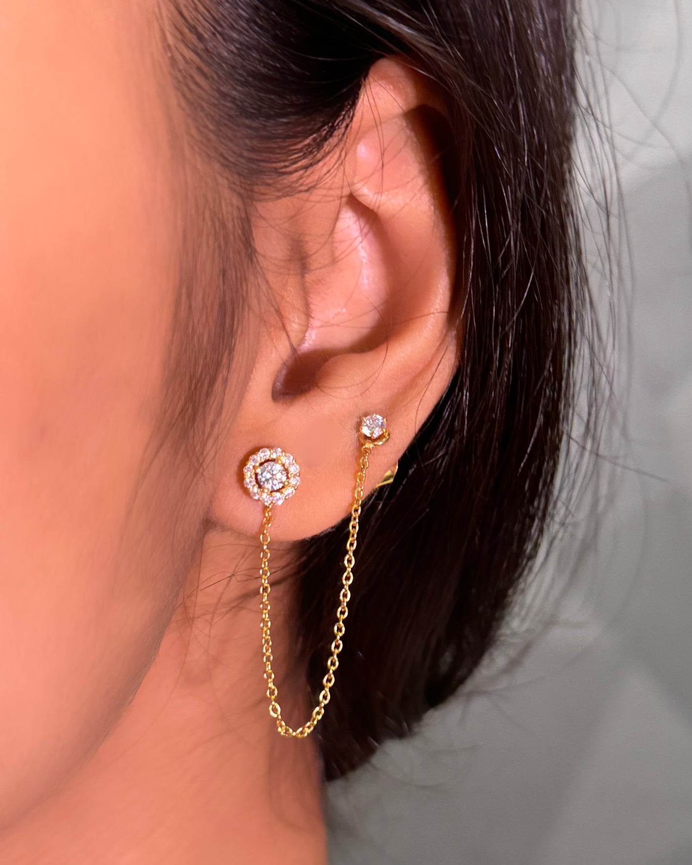 whimsy double piercing earring