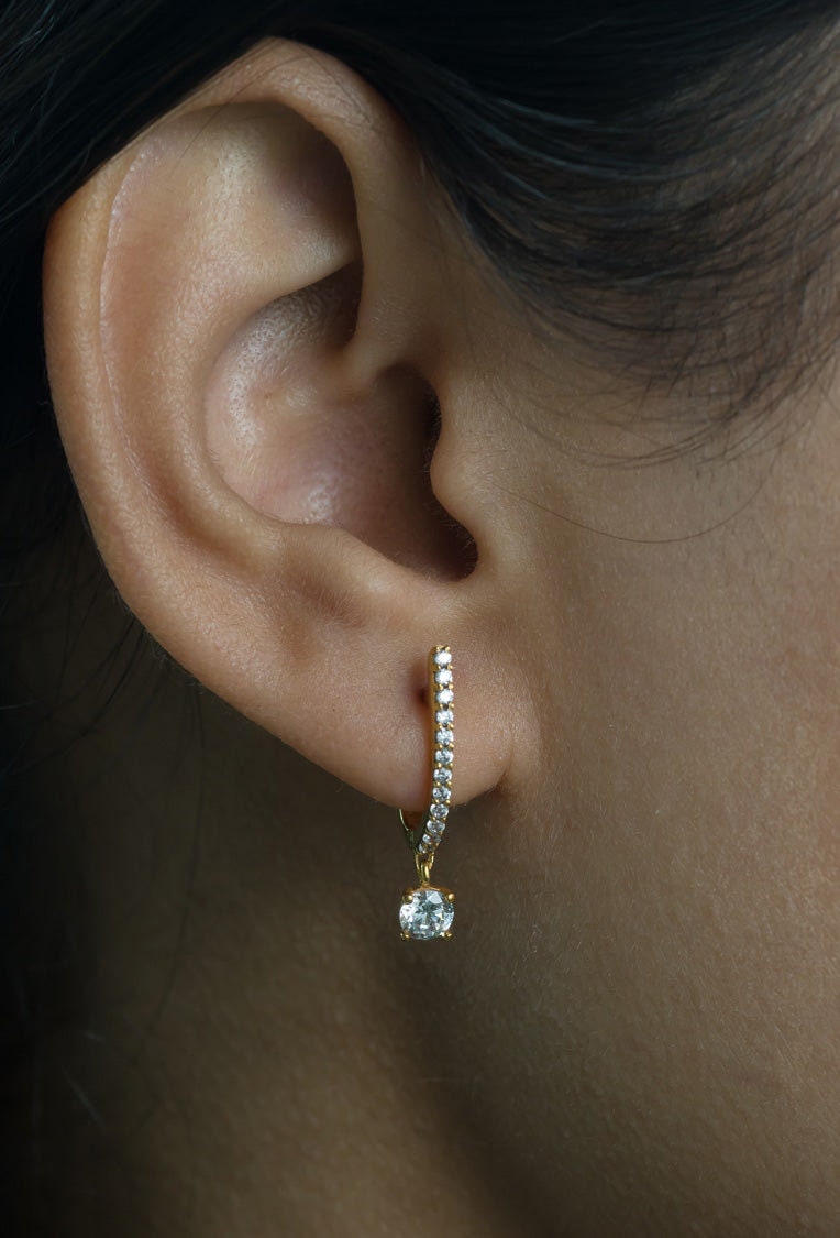 Gem Hoop Earring