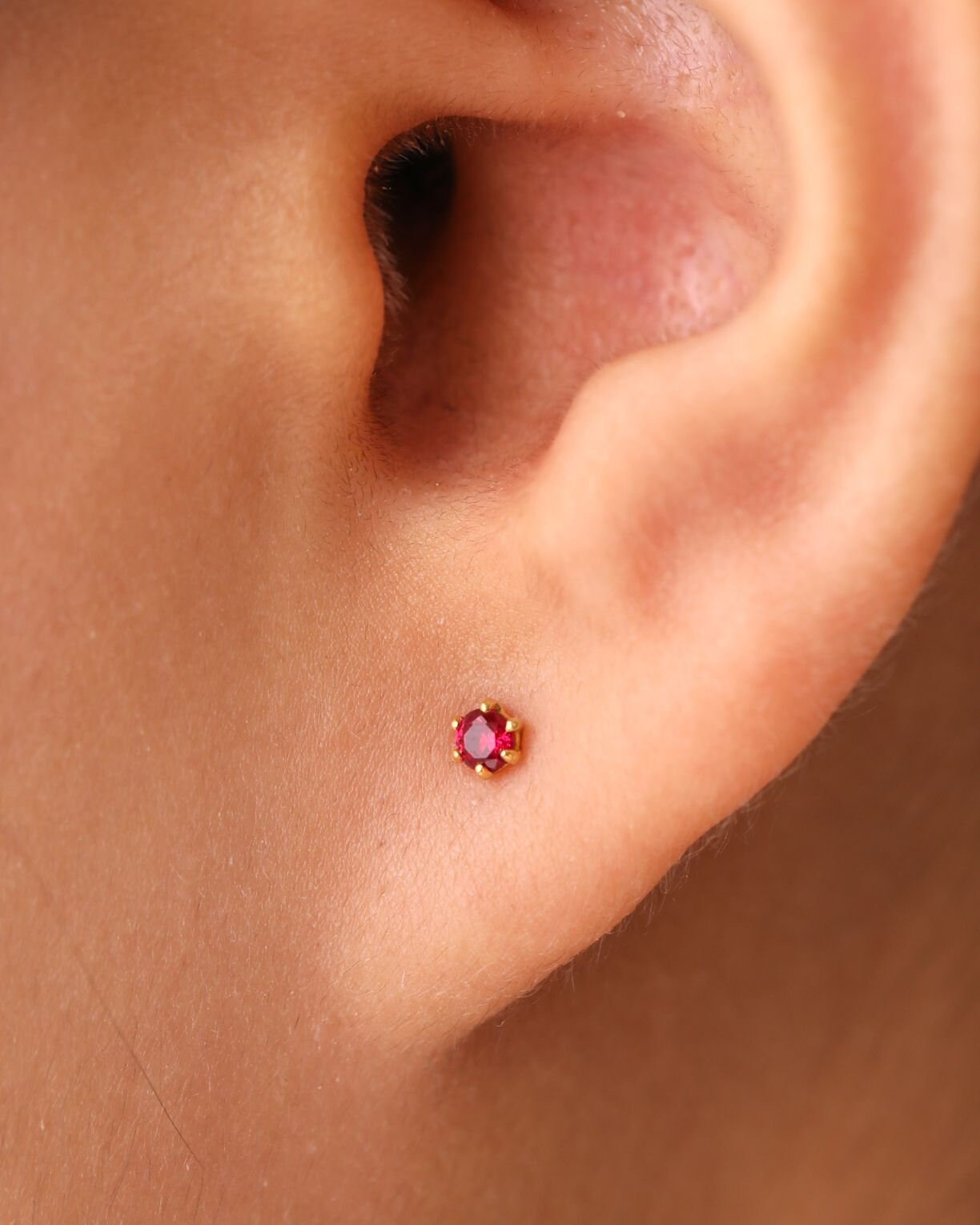 Ruby Stud Earring