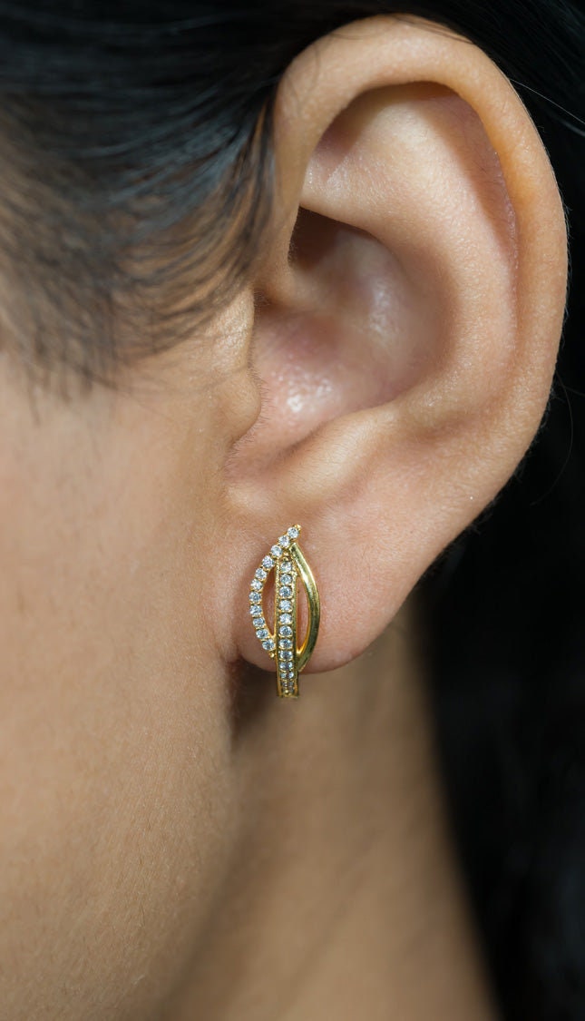 Splash Of Bling Hoop Earrings