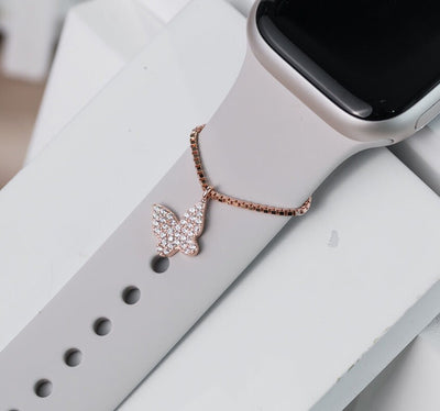 Diamond Butterfly Watch Charm