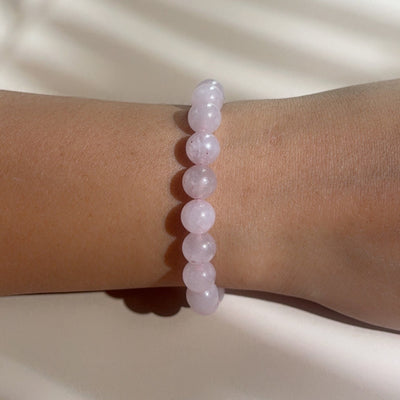 Rose Quartz Silver Bracelet