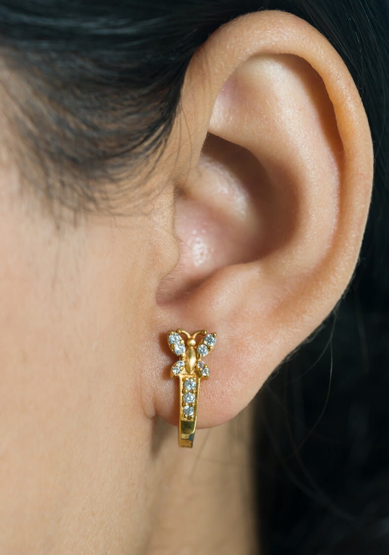 Butterfly Hoop Earring