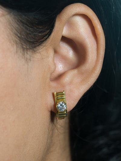 Contemporary Bling Hoop Earring