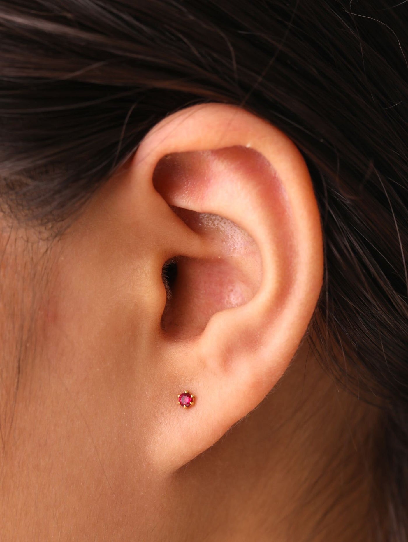 Ruby Stud Earring