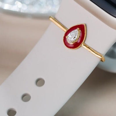 Red Drop Watch Charm