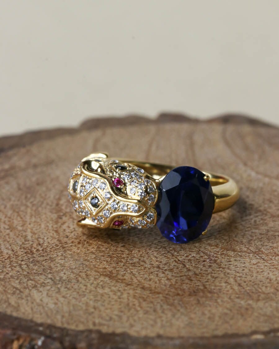 Tiger Sapphire Ring