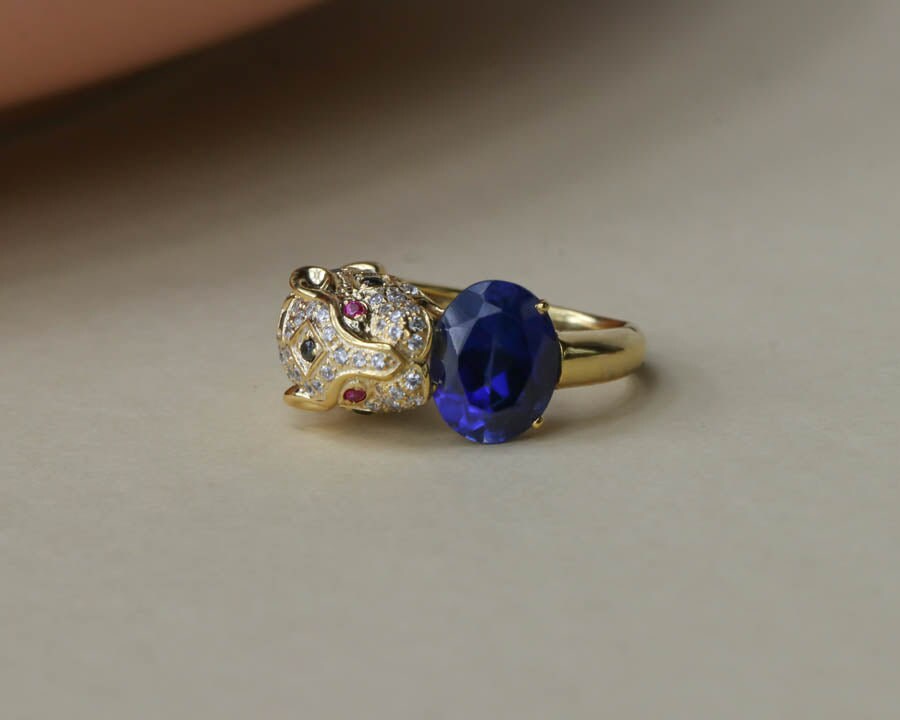 Tiger Sapphire Ring